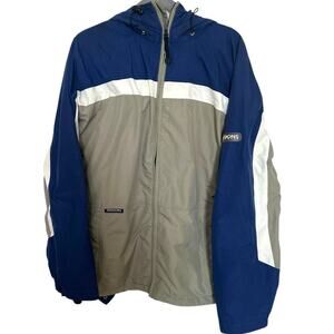 Sessions Men’s Vintage 90s Ski Jacket Beige Blue Size Large